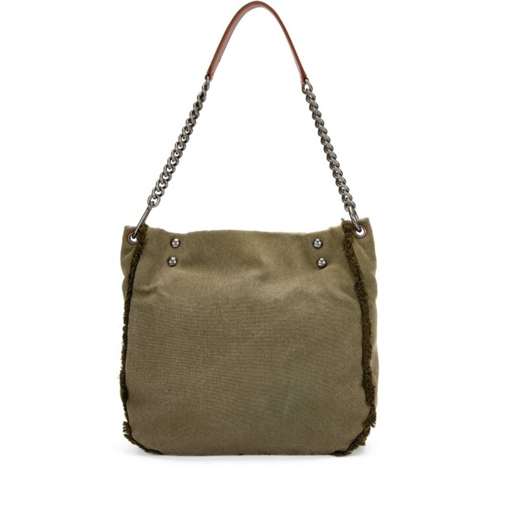 SOLD CHANEL Olive Canvas and Sqeuin Cuba La Habana bag Ruthenium Hardware,2016 - Picture 7 of 12